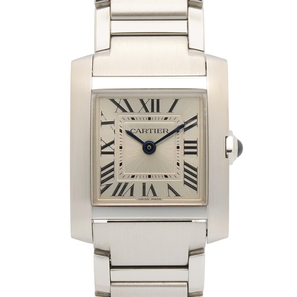 CARTIER Tank francaise SM Wrist Watch WSTA0065 Quartz Stainless Steel Used Women