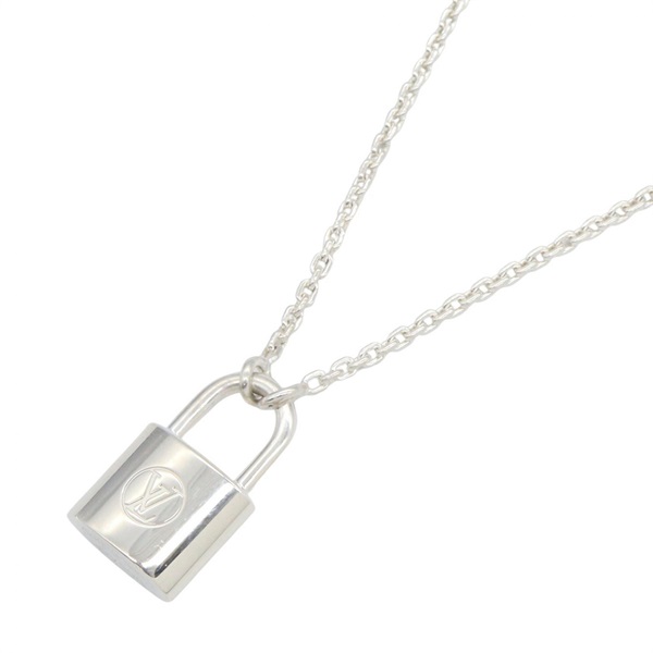 LOUIS VUITTON Pendantif Lockit Necklace Pendant Silver 925 Used Women LV