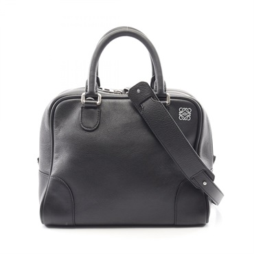 LOEWE Amazona 75 Shoulder Crossbody Handbag 301.30.L03 leather Black Used Women