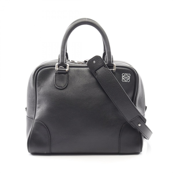 LOEWE Amazona 75 Shoulder Crossbody Handbag 301.30.L03 leather Black Used Women