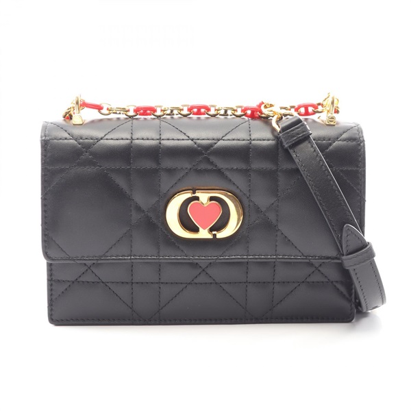 Christian Dior MISS CARO Mini Macro Cannage chain Shoulder Bag S5169UDAX leather