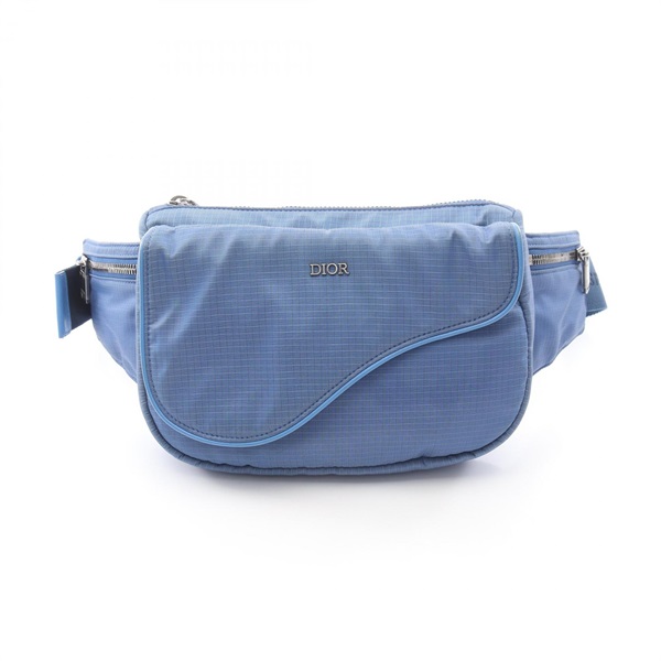 Christian Dior Saddle Universe Waist bum belt bag Nylon leather Blue Used unisex