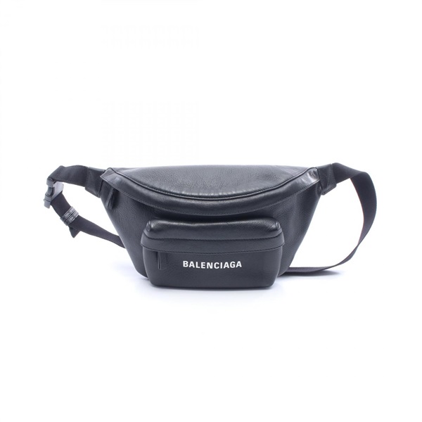 BALENCIAGA Everyday Waist bum belt bag 529765 leather Black Used Women