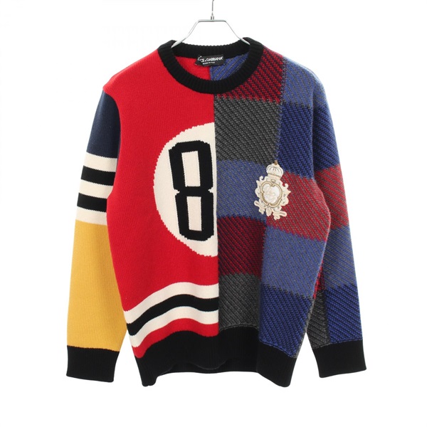 DOLCE & GABBANA Docking Crew Neck Knitwear Sweater #48 GXG41Z wool cashmere Used