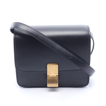 CELINE Classic Teen Box Shoulder Bag 192523DLS.38NO leather Black Used Women GHW