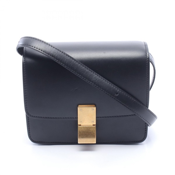CELINE Classic Teen Box Shoulder Bag 192523DLS.38NO leather Black Used Women GHW