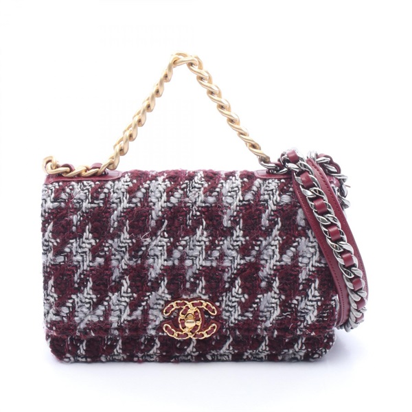 CHANEL 19 dix-neuf Matelasse Chain Shoulder Bag AS1161 Fabric leather Bordeaux