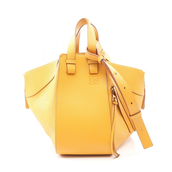 LOEWE Hammock Small Shoulder Crossbody Tote Handbag leather Yellow Used Women