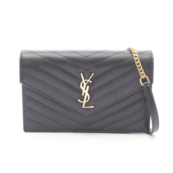 SAINT LAURENT PARIS Cassandra Envelope Chain Shoulder Crossbody Bag 857605 Used