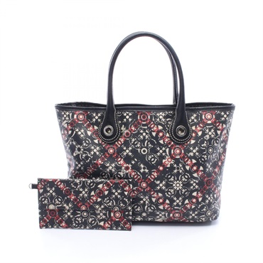 CHANEL Coco Travel Tote Bag canvas leather Black Multicolor Used Women SHW CC