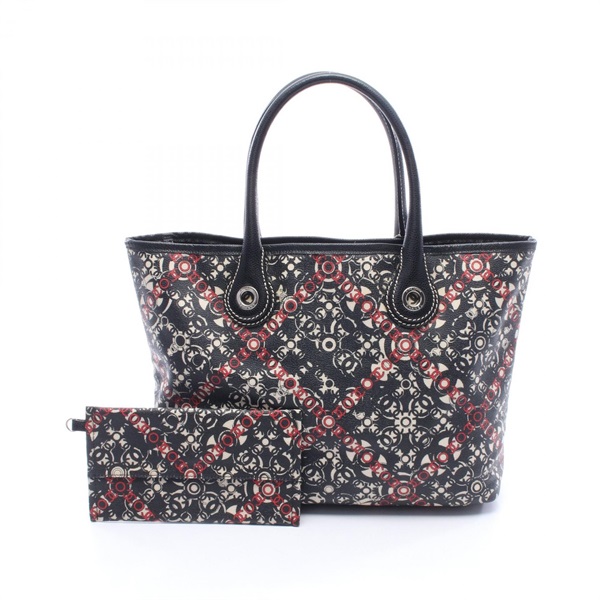 CHANEL Coco Travel Tote Bag canvas leather Black Multicolor Used Women SHW CC