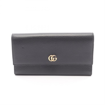 GUCCI GG Marmont Bifold purse 520981 leather Black Used Women