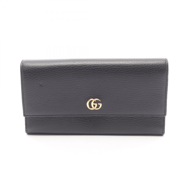 GUCCI GG Marmont Bifold purse 520981 leather Black Used Women