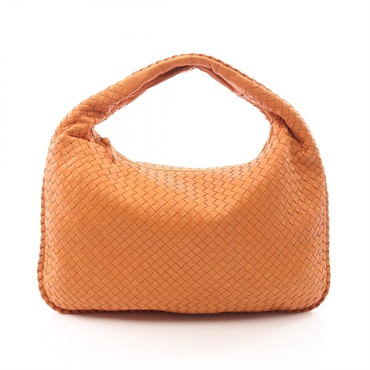 BOTTEGA VENETA Intrecciato Shoulder Bag leather Brown Used Women