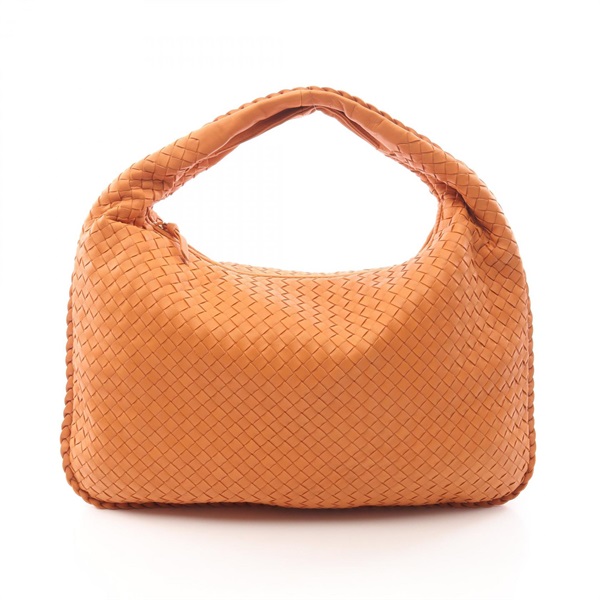 BOTTEGA VENETA Intrecciato Shoulder Bag leather Brown Used Women