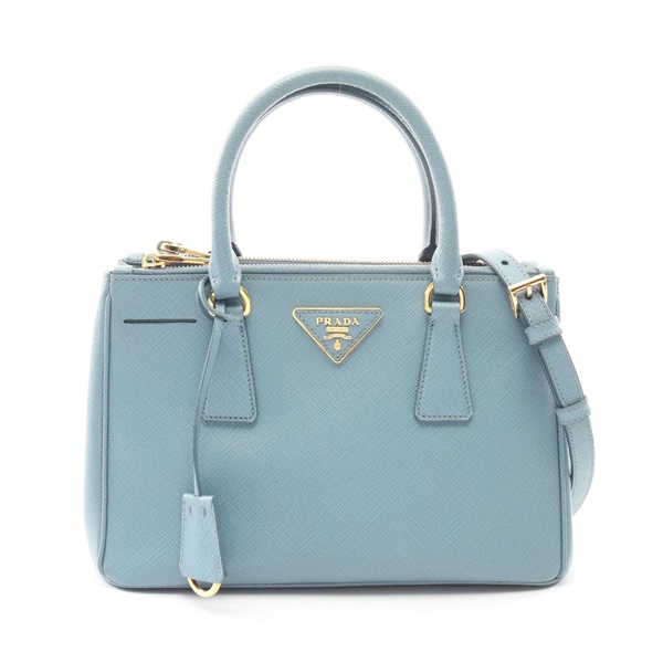 PRADA SAFFIANO LUX Galleria Shoulder Crossbody Handbag 1BA896 leather Blue Used