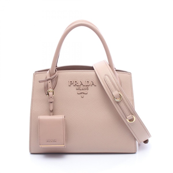 PRADA Monochrome Shoulder Crossbody Handbag 1BA269 2ERX F00RK CI leather Used