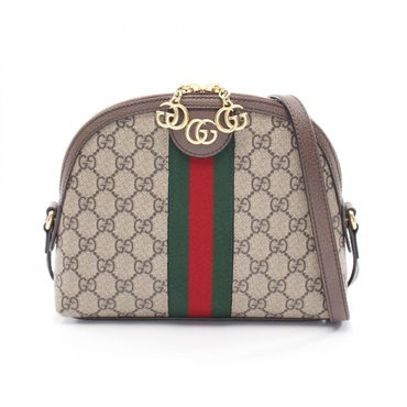 GUCCI Ophidia GG Supreme Shoulder Crossbody Bag 499621 canvas leather Beige Used