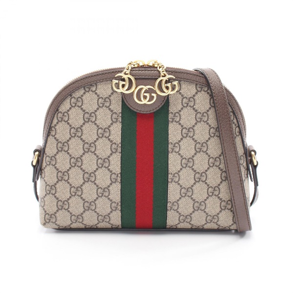 GUCCI Ophidia GG Supreme Shoulder Crossbody Bag 499621 canvas leather Beige Used