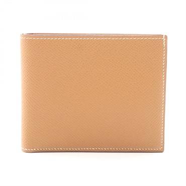 HERMES MC2 Copernicus Bi-fold wallet Epsom leather Natural sable Used Women K