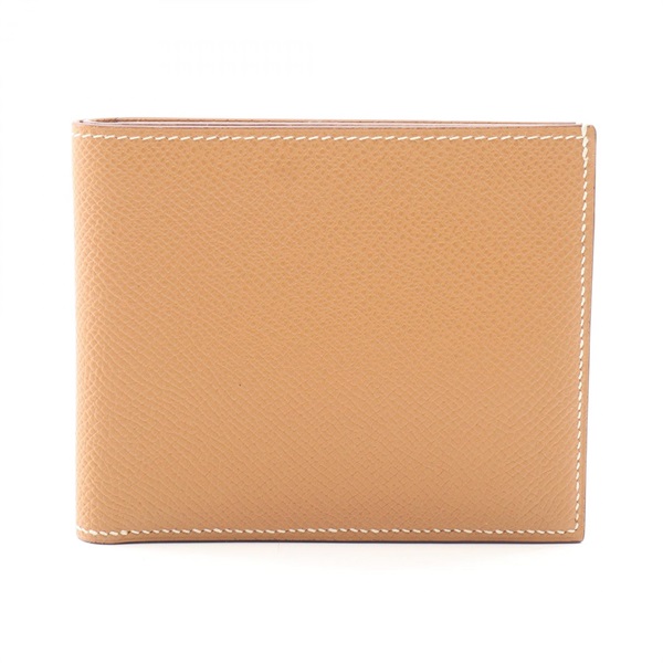 HERMES MC2 Copernicus Bi-fold wallet Epsom leather Natural sable Used Women K