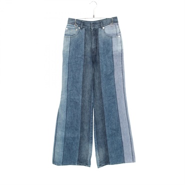 Christian Dior wide Denim pants #36 jeans cotton Navy Used Women