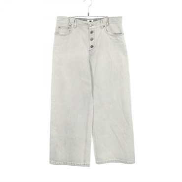 Christian Dior Wide Denim Pants Jeans #42 cotton Gray Used Women