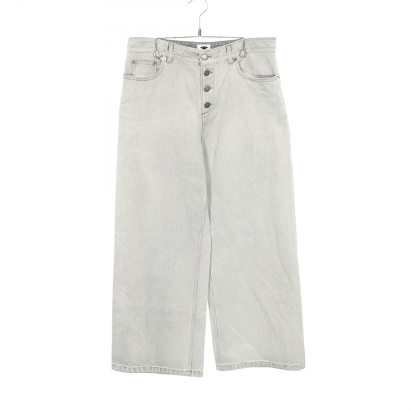 Christian Dior Wide Denim Pants Jeans #42 cotton Gray Used Women