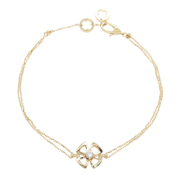 BVLGARI Fiorever ML 1PD Diamond Bracelet 355326 18KYG Yellow Gold Used Women