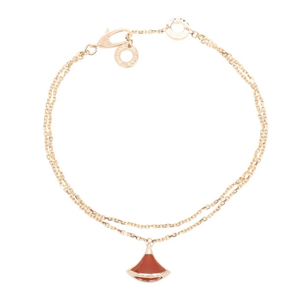 BVLGARI Diva Dream SM Carnelian Bracelet 358419 18KRG Rose Gold Red Used Women