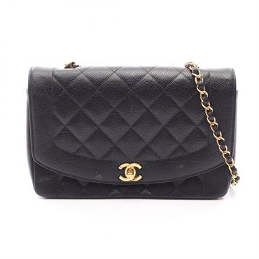 CHANEL Matelasse Diana Flap Chain Shoulder Crossbody Bag A01165 leather GHW Used