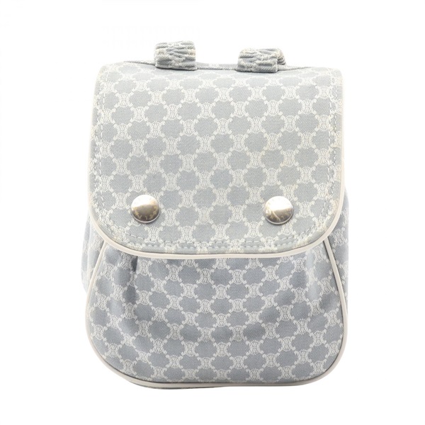 CELINE Macadam Kids Rucksack Backpack canvas Blue White Used Women