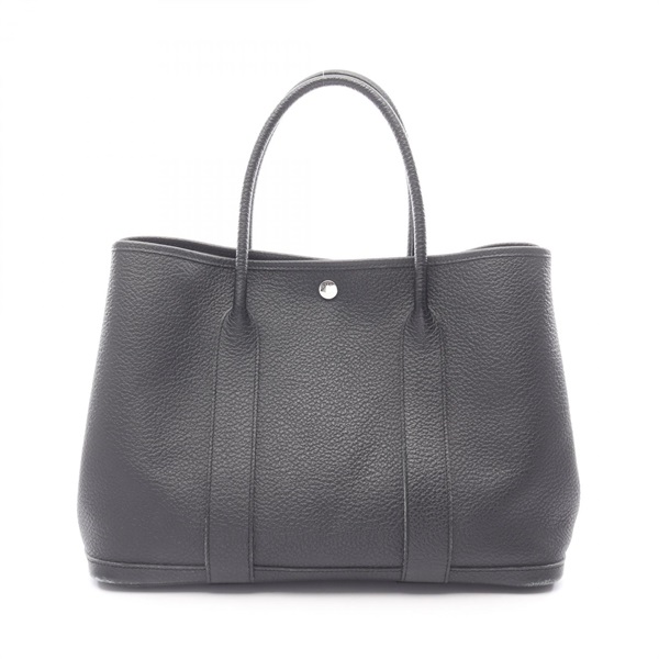 HERMES Garden party PM Tote hand Bag X Country leather SHW
