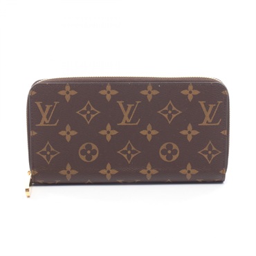 LOUIS VUITTON Zippy around long wallet M42616 Monogram canvas Brown Used unisex
