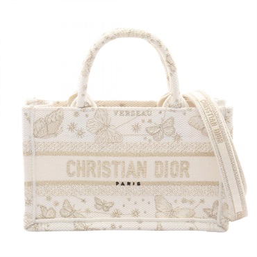 Christian Dior BOOK TOTE Mini Butterfly crossbody hand Bag S5573CESU canvas WT