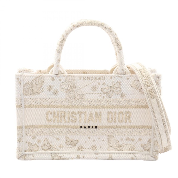 Christian Dior BOOK TOTE Mini Butterfly crossbody hand Bag S5573CESU canvas WT