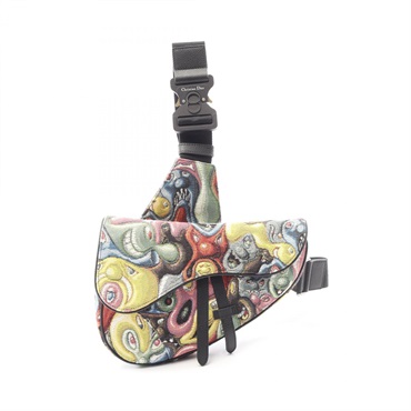 Dior × Kenny Scharf Saddle Waist bag canvas leather Multicolor Used mens