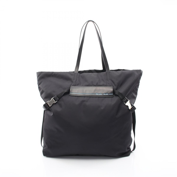 PRADA TESSUTO Tote Bag 1BG196 Nylon leather Black Used unisex