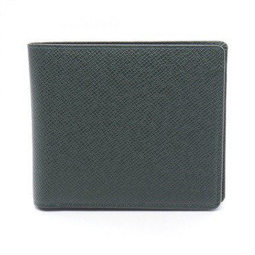 LOUIS VUITTON Porte-Billets Cartes Credit Wallet M30464 Taiga leather Green Used