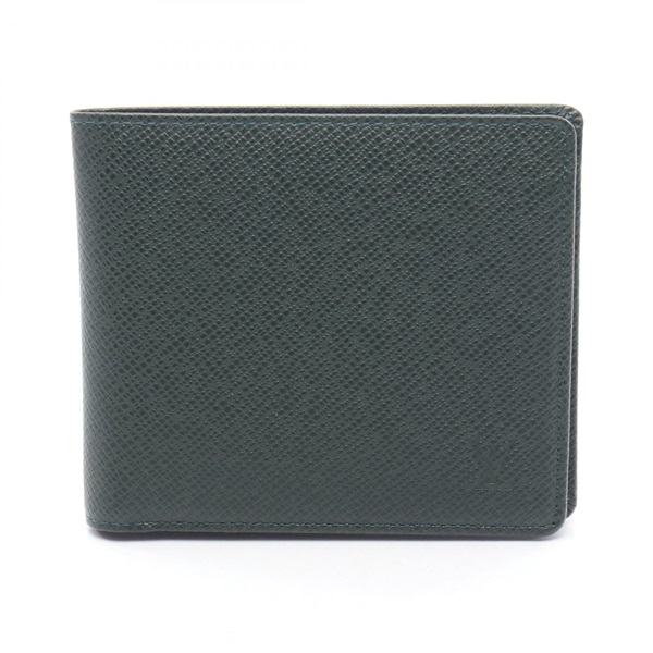 LOUIS VUITTON Porte-Billets Cartes Credit Wallet M30464 Taiga leather Green Used