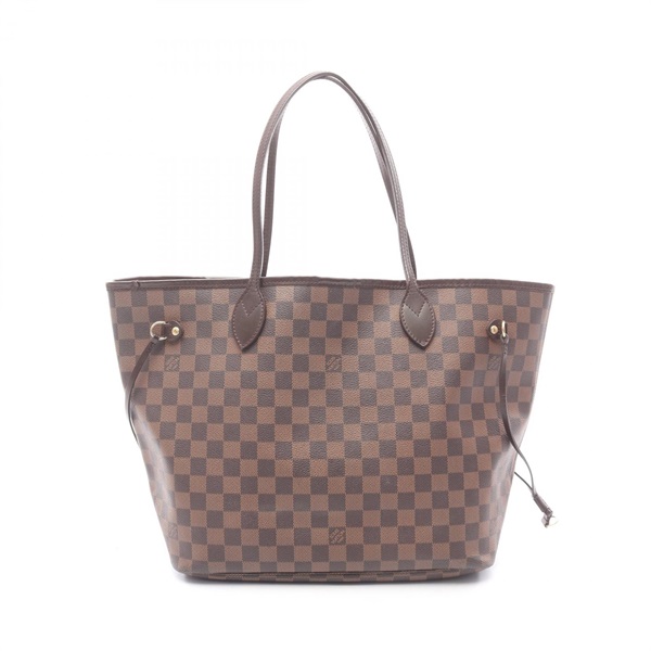 LOUIS VUITTON Neverfull MM Shoulder Tote Bag N51105 Damier canvas Ebene Used LV