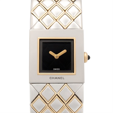 CHANEL Matelasse Wrist Watch H0475 Quartz K18YG Stainless Steel Used Women CC