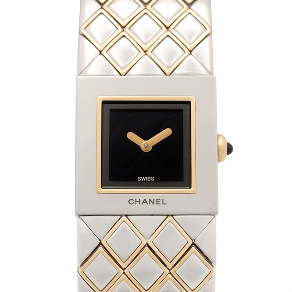 CHANEL Matelasse Wrist Watch H0475 Quartz K18YG Stainless Steel Used Women CC