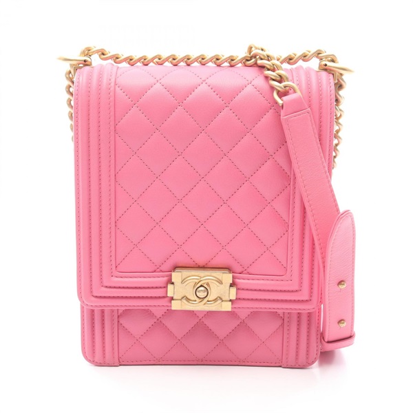 CHANEL Boy Chanel Matelasse chain crossbody Shoulder Bag AS0130 Lambskin GHW
