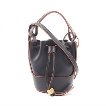 LOEWE Balloon Bag Nano crossbody Shoulder Bag A710R85X01 leather Black Used