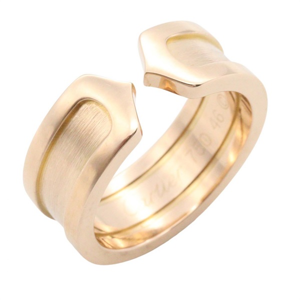 CARTIER C2 Ring 18KRG Pink Rose Gold Used Women US size #3.5 #46