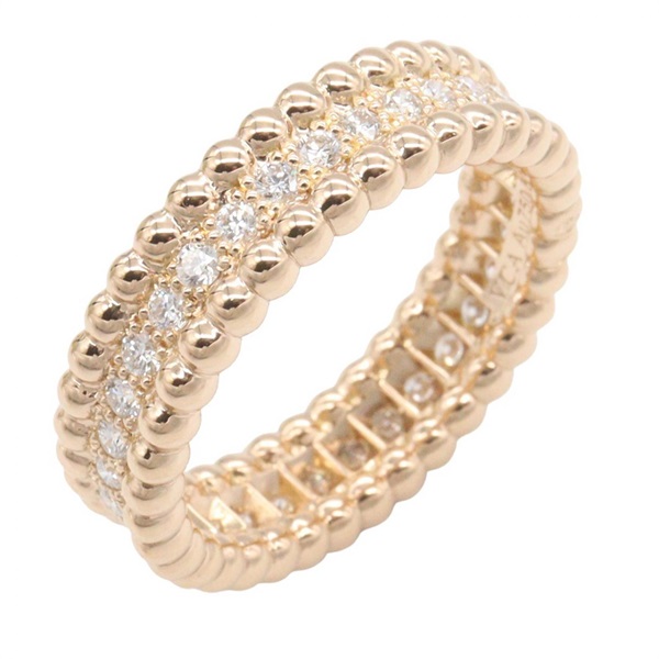 Van Cleef & Arpels Perlée Diamond Ring 18KPG Rose Gold Used women US size 6 #53