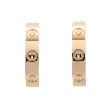 CARTIER Behemoth Love Small Pierced earrings 18KRG Pink Rose Gold Used