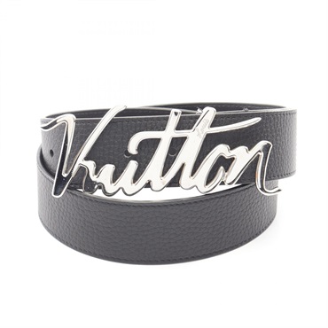 LOUIS VUITTON Ceinture LV Autograph 40mm Belt M0187 leather Black Used mens