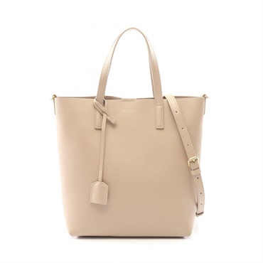 SAINT LAURENT PARIS SHOPPING TOY Crossbody Handbag 600307 leather Beige Used